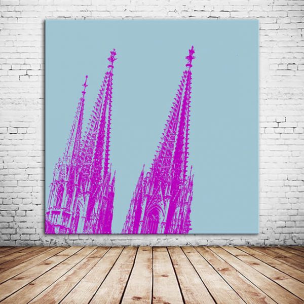 Kölner Dom Quadrat Scherenschnitt