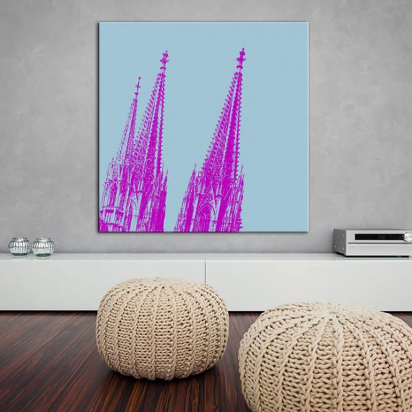 Kölner Dom quadratisch als Wandbild